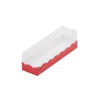 Упаковка для макарон с прозрачной крышкой - "Красная, 19х5,5х5,5 см." (080231-РК) (Упаковка 1 шт.) фото 5555