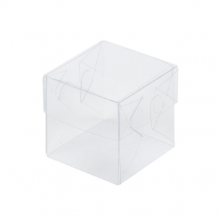 Упаковка пластиковая для макарон - "Прозрачная 5,5х5,5х5,5 см" (Упаковка 1 шт.) фото 8671