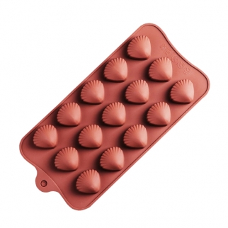 Силиконовая форма для шоколада - "Ракушки, 15 ячеек" (762771) (Упаковка 1 шт.) фото 9250