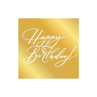 Топпер для торта - "Happy Birthday" (АСН 12) (Упаковка 1 шт.) фото 13636