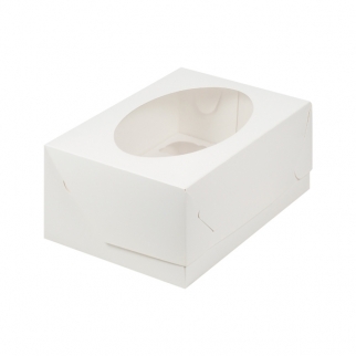 Упаковка для МИНИ-капкейков с круглым окном - "Белая, 12 ячеек, 23,5х16х10 см." (Упаковка 1 шт.) фото 6510