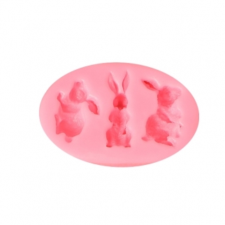 Молд силиконовый - "Кролик, 8х5х1 см." (6887470) (Упаковка 1 шт.) фото 13767