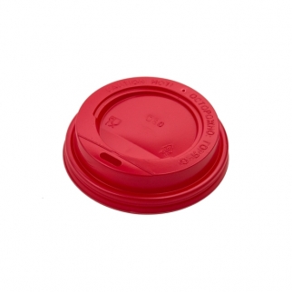 Крышка бумажного стакана ECO - "Красная без колпачка, ø 90 мм." (Упаковка 100 шт.) фото 8075