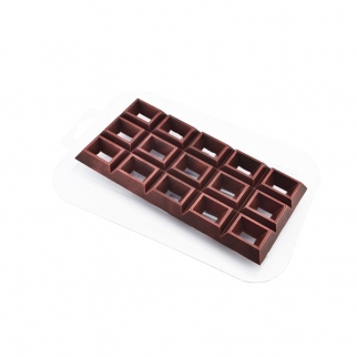 Молд пластиковый для шоколада - "Плитка Насквозь Прямоугольники" (Упаковка 1 шт.) фото 10051