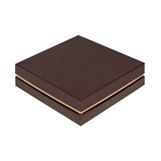 Упаковка для конфет ЛЮКС - "Шоколад/золото, 16 ячеек, 18х18х4,5 см." (Упаковка 1 шт.) фото 13712