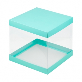Упаковка для торта прозрачная - "Тиффани, 30х30х28 см." (Упаковка 1 шт.) фото 11599