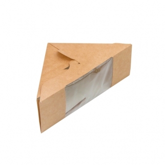 Упаковка для сэндвичей ECO - "Крафт", 13х13х6 см. (ECOSANDWICH-GDC) (Упаковка 1 шт.) фото 6576