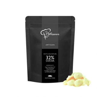 Шоколад PATISSIER - "Белый Кувертюр, Диски 32%" (32WCV) (Упаковка 2,5 кг.) фото 10892
