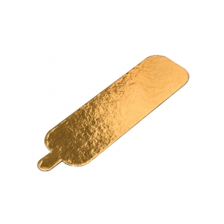 Подложка PASTICCIERE - "Золото, с ручкой" 130х40 мм. (GWDH130x40(0.8)) (Упаковка 100 шт.) фото 8574