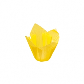 Тарталетка Тюльпан - "Желтый", выс. 80 мм. ø 50 мм.(РТК1-Ж) (Упаковка 180 шт.) фото 4677
