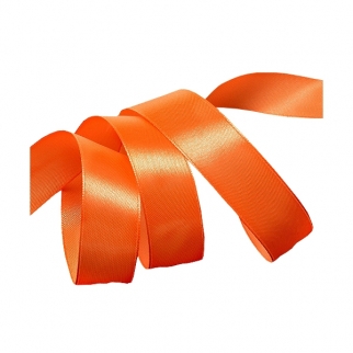 Лента атласная - "Ярко-оранжевая, 25 мм." (Упаковка 23 м.) фото 11439