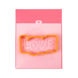 Вырубка + трафарет для печенья - "Love 2" (Упаковка 1 шт.) фото 10742
