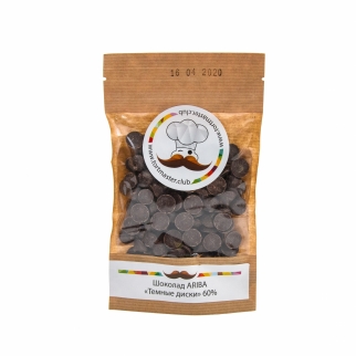 Шоколад ARIBA - "Темный (38/40), Диски 60%" (AQ49HE) (Упаковка 100 г.) фото 8062