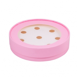 Упаковка для конфет круглая с окном - "Розовая, 8 ячеек, ø16,5 см., выс. 3,5 см." (Упаковка 1 шт.) фото 13371