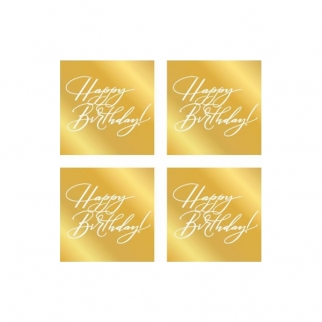 Топпер для торта - "Happy Birthday, бирки" (АСН 13) (Упаковка 1 шт.) фото 13637