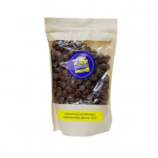 Шоколад GOURMAND - "Молочный (34/36), Диски 32%" (AQ000NF) (Упаковка 1 кг.) фото 13629