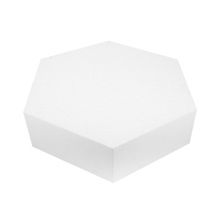 Форма муляжная для торта - "Шестиугольник" Сторона 25 см. выс. 10 см. плот. 25 кг/м³(H25-MP) (1 шт.) фото 4149