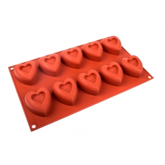 Форма силиконовая SILICONFLEX - "Сердце" (SF088.) (Упаковка 1 шт.) фото 8777