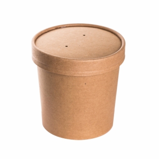 Упаковка для супов, каши и мороженого ECO - "Крафт, 445 мл." (ECOSOUP16C-GDC) (Упаковка 1 шт.) фото 5139