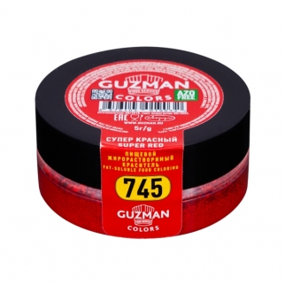 Краситель сухой жирорастворимый GUZMAN - "Супер Красный" (745) (Упаковка 5 г.) фото 7791