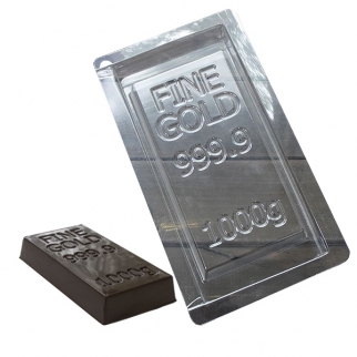 Молд пластиковый для шоколада - "Плитка Слиток золота" (Упаковка 1 шт.) фото 13702