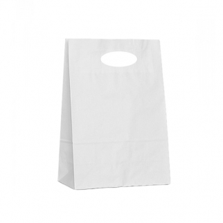 Бумажный пакет - "Белый, с прорубной ручкой, 36х28х16 см." (Упаковка 1 шт.) фото 11103