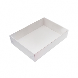 Упаковка для пирожных с прозрачной крышкой АЙСТ - "Белая, МГК, 36х26х7 см." (Упаковка 1 шт.) фото 3971