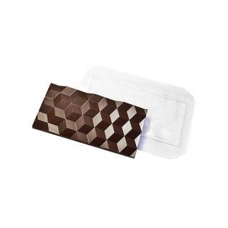 Молд пластиковый для шоколада - "Плитка Кубики" (Упаковка 1 шт.) фото 6370