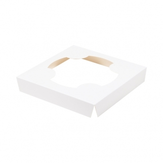Ложемент для коробки под кулич - "Белый, 12х12х0,25 см." (Упаковка 1 шт.) фото 13423