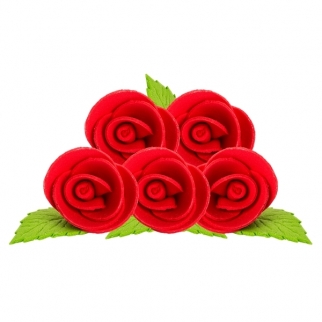 Сахарная фигурка - "Роза Красная" (08033.) (Упаковка 5 шт.) фото 3844
