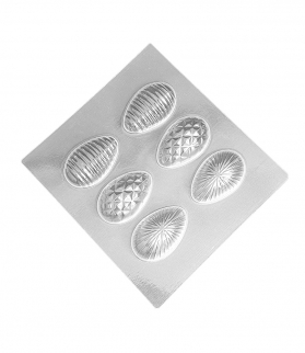 Молд пластиковый для шоколада - "Яйцо, 6 шт. (2)" (Упаковка 1 шт.) фото 11648