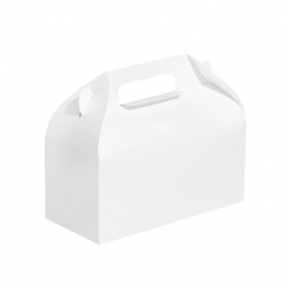 Упаковка под ассорти сладостей с ручкой ForGenika - "Белый, 26х12х12 см." (Упаковка 1 шт.) фото 13397