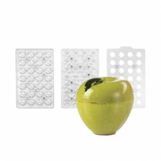 Поликарбонатная форма для конфет - "Яблоко" (20FRUIT1.) (Упаковка 1 шт.) фото 8229