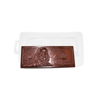 Молд пластиковый для шоколада - "Сто долларов" (Упаковка 1 шт.) фото 6357