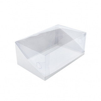 Упаковка для торта с прозрачной крышкой АЙСТ - "Белая, 25,5х15,5х10 см." (Упаковка 1 шт.) фото 3993