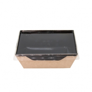Салатник с прозрачной крышкой ECO - "Black Edition, 450 мл." (ECOOpSalad450BE-GDC) (Упаковка 1 шт.) фото 10434